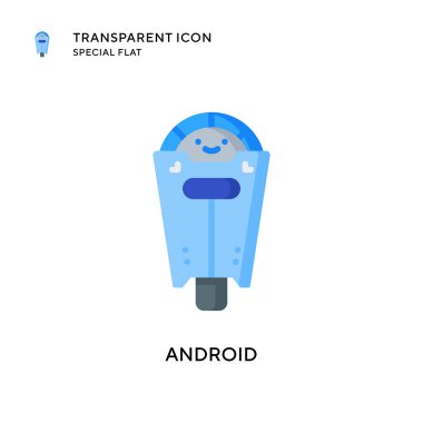 Android vektör simgesi. Düz çizim. EPS 10 vektörü.