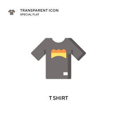 Tişört vektör simgesi. Düz çizim. EPS 10 vektörü.