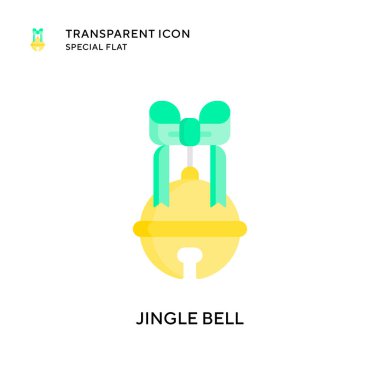 Jingle Bell vektör simgesi. Düz çizim. EPS 10 vektörü.