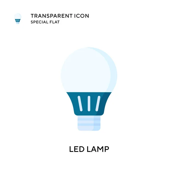 Led Lampenvektorsymbol Flache Illustration Eps Vektor — Stockvektor