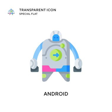 Android vektör simgesi. Düz çizim. EPS 10 vektörü.