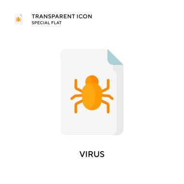 Virüs vektör simgesi. Düz çizim. EPS 10 vektörü.