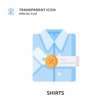 Gömlek vektör simgesi. Düz çizim. EPS 10 vektörü.