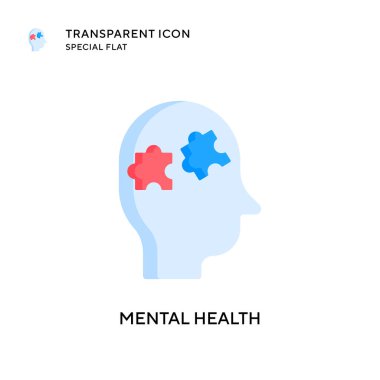 Zihinsel sağlık vektör ikonu. Düz çizim. EPS 10 vektörü.