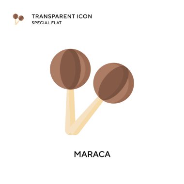 Maraca vektör simgesi. Düz çizim. EPS 10 vektörü.