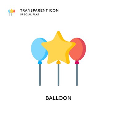 Balon vektör simgesi. Düz çizim. EPS 10 vektörü.