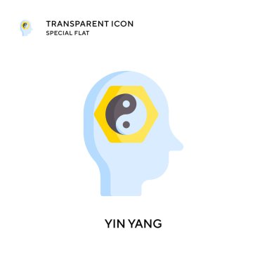 Yin yang vektör simgesi. Düz çizim. EPS 10 vektörü.