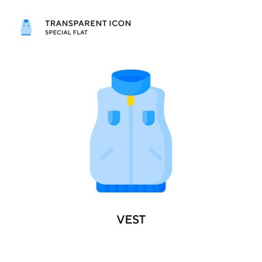 Yelek vektör simgesi. Düz çizim. EPS 10 vektörü.