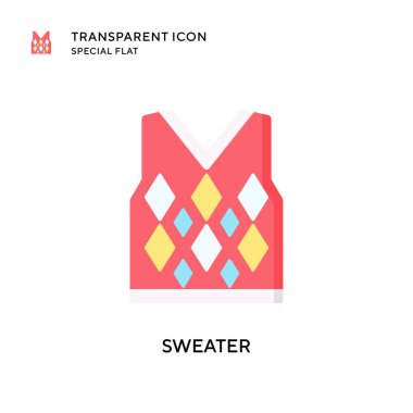 Süveter vektör simgesi. Düz çizim. EPS 10 vektörü.