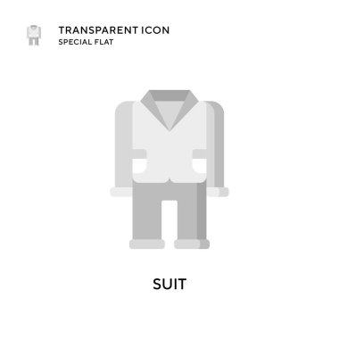 Takım elbise vektör simgesi. Düz çizim. EPS 10 vektörü.