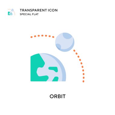 Yörünge vektör simgesi. Düz çizim. EPS 10 vektörü.