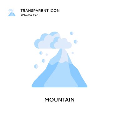 Dağ vektör simgesi. Düz çizim. EPS 10 vektörü.