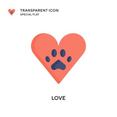 Aşk vektör simgesi. Düz çizim. EPS 10 vektörü.