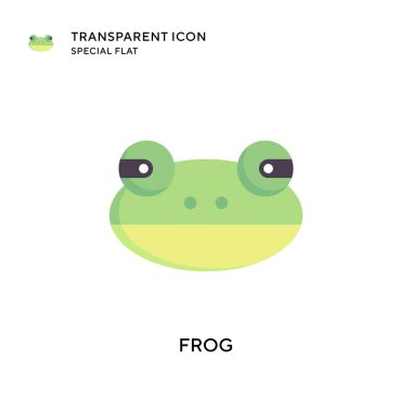 Kurbağa vektör simgesi. Düz çizim. EPS 10 vektörü.