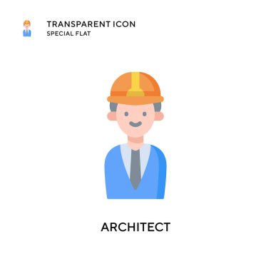 Mimari vektör simgesi. Düz çizim. EPS 10 vektörü.