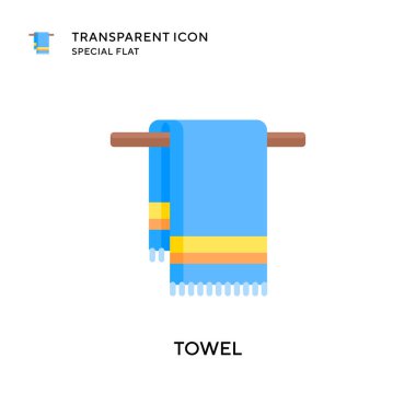 Havlu vektör simgesi. Düz çizim. EPS 10 vektörü.