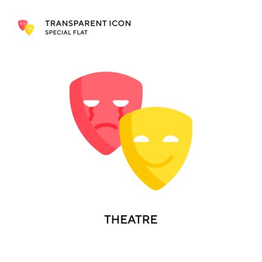 Tiyatro vektör simgesi. Düz çizim. EPS 10 vektörü.