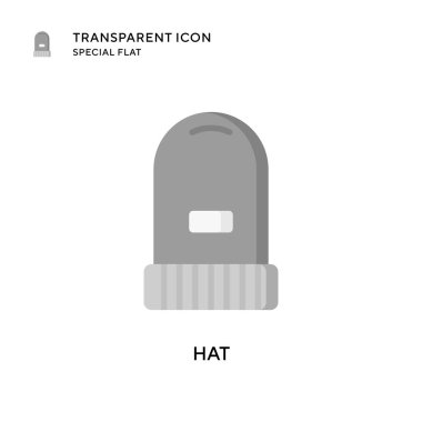 Şapka vektör simgesi. Düz çizim. EPS 10 vektörü.