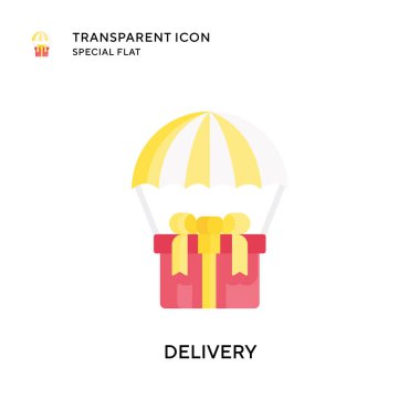 Teslimat vektör simgesi. Düz çizim. EPS 10 vektörü.