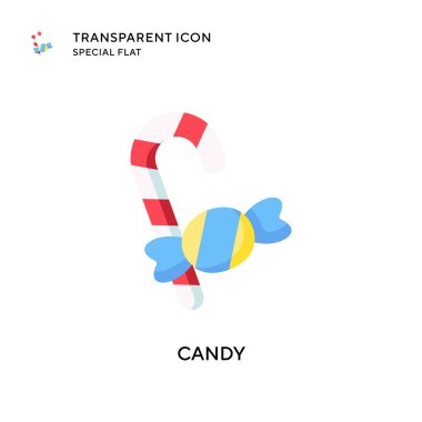 Şeker vektör simgesi. Düz çizim. EPS 10 vektörü.