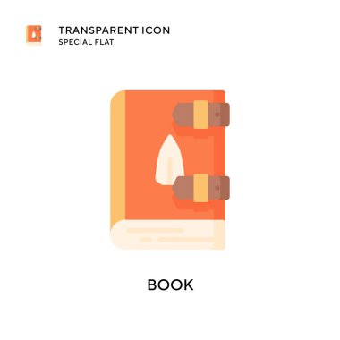 Kitap vektör simgesi. Düz çizim. EPS 10 vektörü.