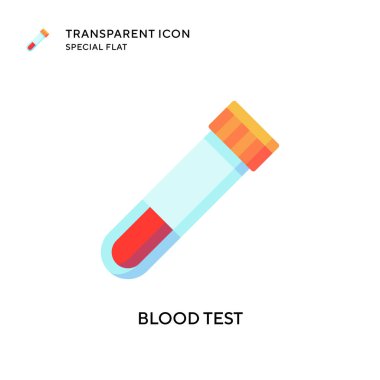 Kan testi vektör simgesi. Düz çizim. EPS 10 vektörü.
