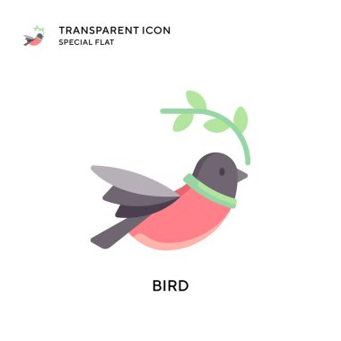 Kuş vektör simgesi. Düz çizim. EPS 10 vektörü.