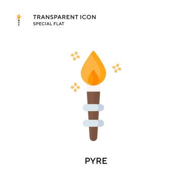 Pyre vektör simgesi. Düz çizim. EPS 10 vektörü.