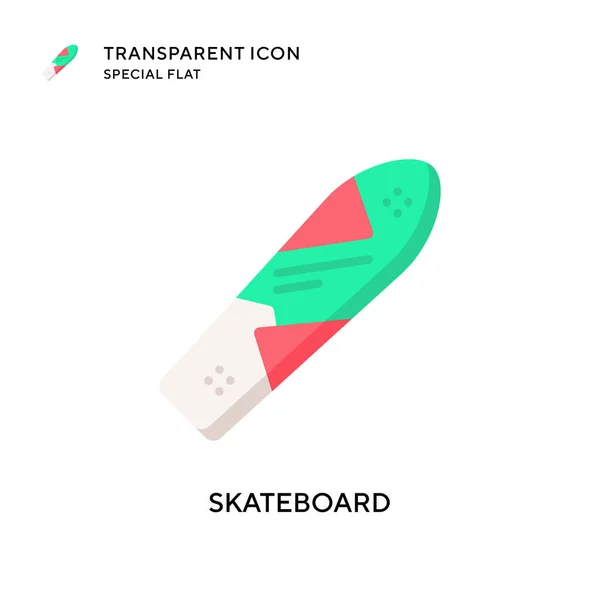 Skateboard Vector Icon Flat Style Illustration Eps Vector — Stock Vector