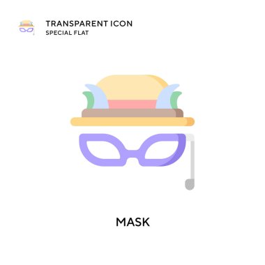 Maske vektör simgesi. Düz çizim. EPS 10 vektörü.