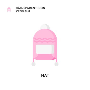 Şapka vektör simgesi. Düz çizim. EPS 10 vektörü.