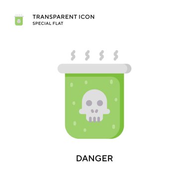 Tehlike vektör simgesi. Düz çizim. EPS 10 vektörü.