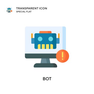 Robot vektör simgesi. Düz çizim. EPS 10 vektörü.
