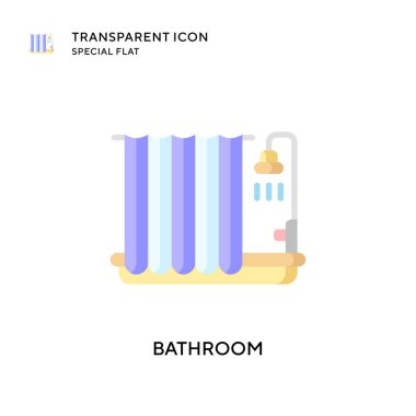 Banyo vektör simgesi. Düz çizim. EPS 10 vektörü.