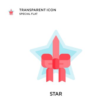 Yıldız vektör simgesi. Düz çizim. EPS 10 vektörü.