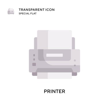 Yazıcı vektör simgesi. Düz çizim. EPS 10 vektörü.