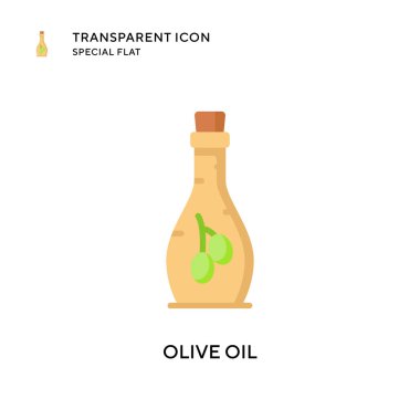 Zeytinyağı ikonu. Düz çizim. EPS 10 vektörü.