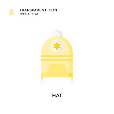 Şapka vektör simgesi. Düz çizim. EPS 10 vektörü.