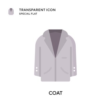 Ceket vektör simgesi. Düz çizim. EPS 10 vektörü.