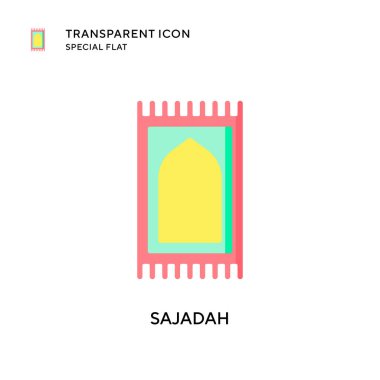 Sajadah vektör simgesi. Düz çizim. EPS 10 vektörü.
