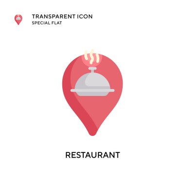 Restoran vektör simgesi. Düz çizim. EPS 10 vektörü.