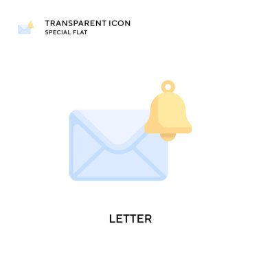 Harf vektör simgesi. Düz çizim. EPS 10 vektörü.