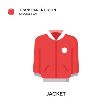 Ceket vektör simgesi. Düz çizim. EPS 10 vektörü.