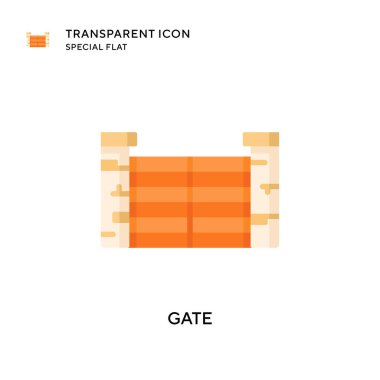 Geçit vektör simgesi. Düz çizim. EPS 10 vektörü.