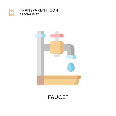 Musluk vektör simgesi. Düz çizim. EPS 10 vektörü.