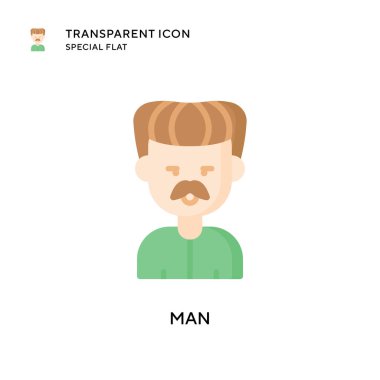 İnsan vektör simgesi. Düz çizim. EPS 10 vektörü.