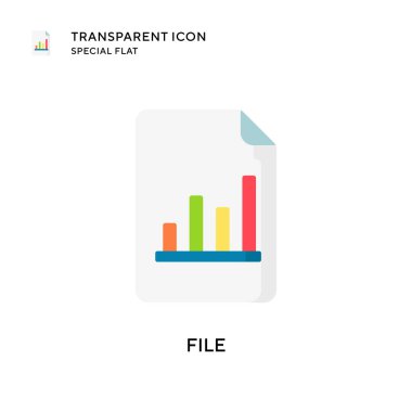 Dosya vektör simgesi. Düz çizim. EPS 10 vektörü.