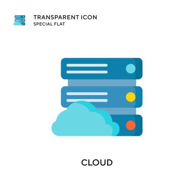 Bulut vektör simgesi. Düz çizim. EPS 10 vektörü.