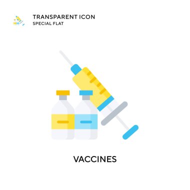 Aşılar vektör ikonu. Düz çizim. EPS 10 vektörü.