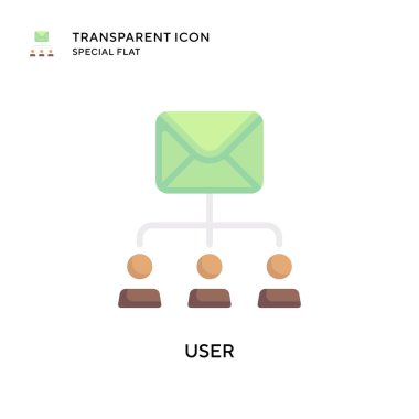 Kullanıcı vektör simgesi. Düz çizim. EPS 10 vektörü.